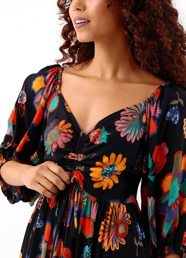 Farm - Vestido Longo Manga Lene 3