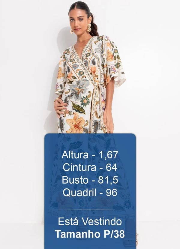 Farm - Vestido Longo Manga Marcelle Bege 5