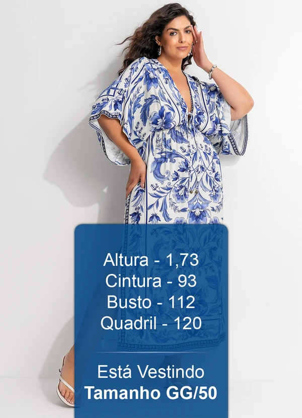 Farm - Vestido Longo Manga Natalia Azul 10