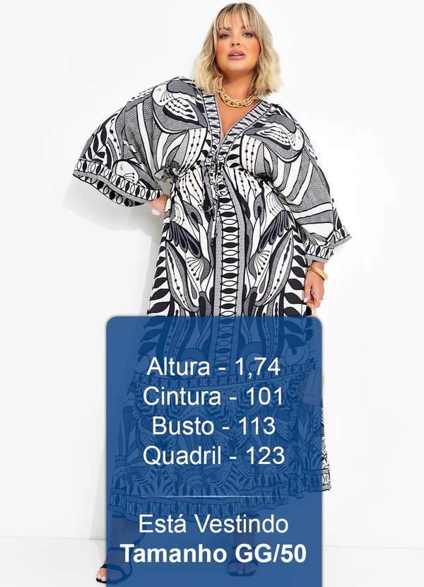 Farm - Vestido Longo Manga Rendeira Preto 13