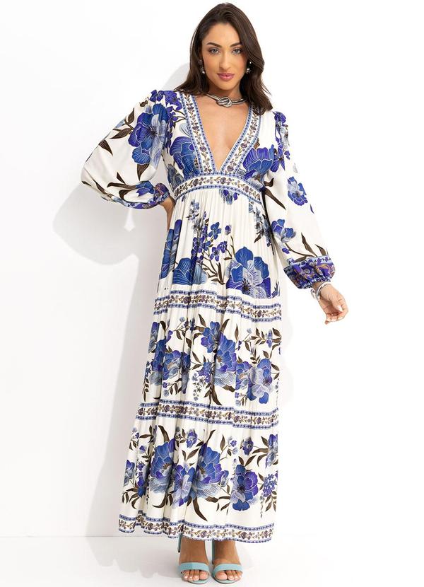 Farm - Vestido Longo Manu Off White