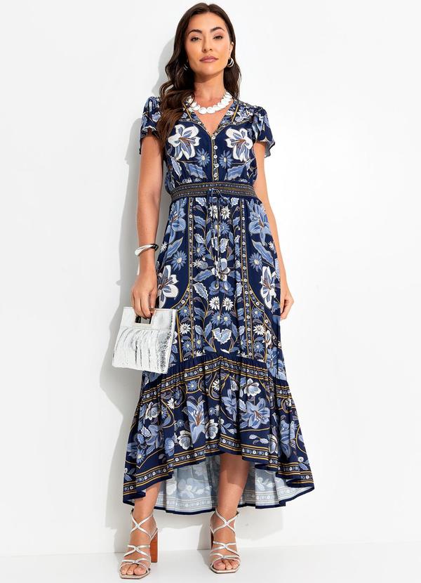 Farm - Vestido Longo Marcelle Azul