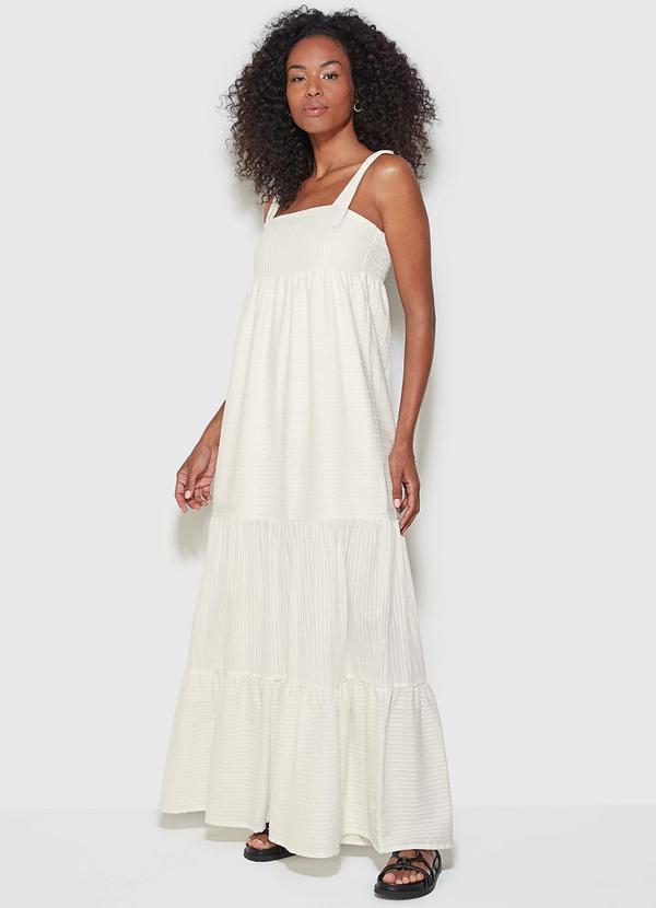 Enfim - Vestido Longo Marias Bege