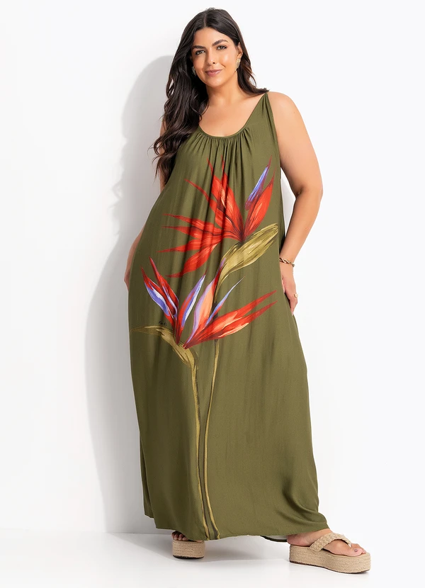 Farm - Vestido Longo Maxi Estrelicia Verde 10