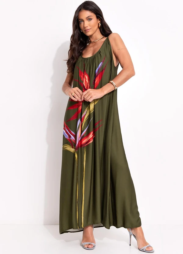 Farm - Vestido Longo Maxi Estrelicia Verde 3