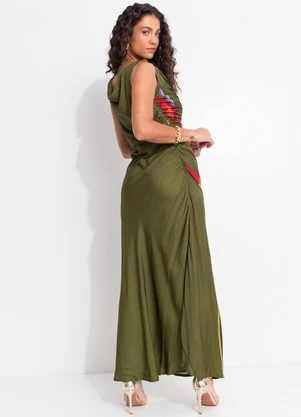 Farm - Vestido Longo Maxi Estrelicia Verde - FARM