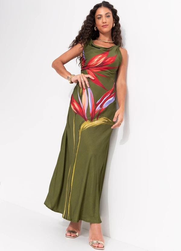 Farm - Vestido Longo Maxi Estrelicia Verde 3