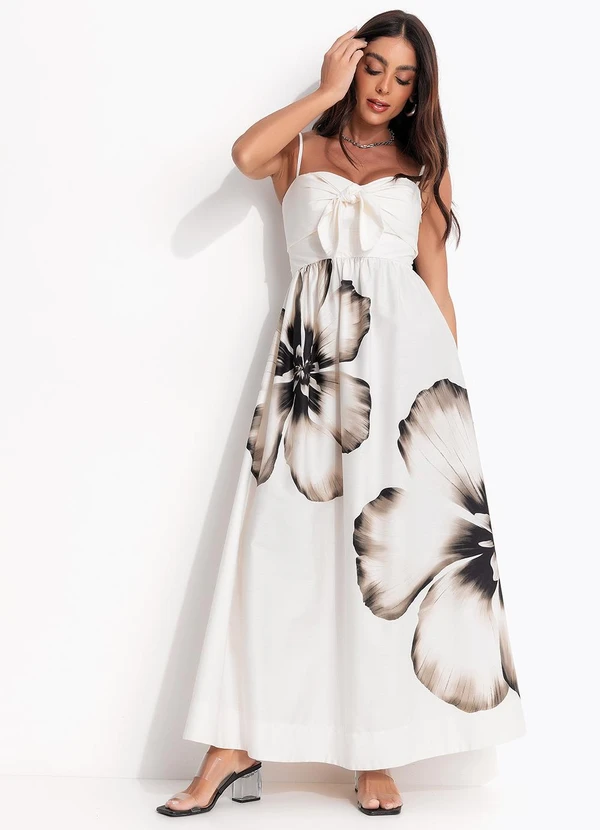 Farm - Vestido Longo Maya Off White 5