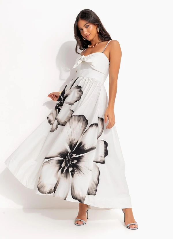 Farm - Vestido Longo Maya Off White 6