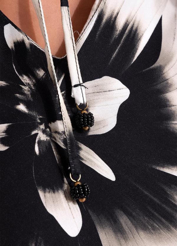 Farm - Vestido Longo Maya Preto 7