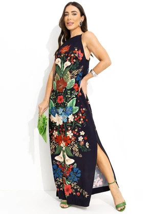 Farm - Vestido Longo Menina Bonita Preto - FARM