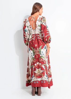 Farm - Vestido Longo Milena Vermelho - FARM