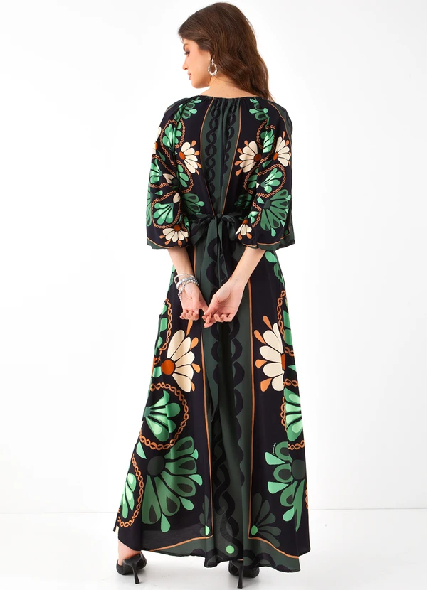 Farm - Vestido Longo Miranda Preto 2