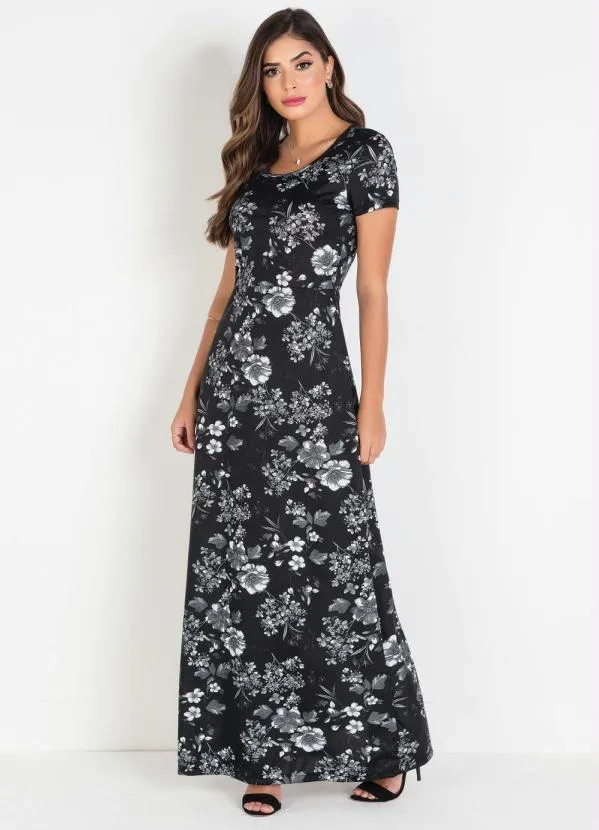 Rosalie - Vestido Longo  Floral Dark 3