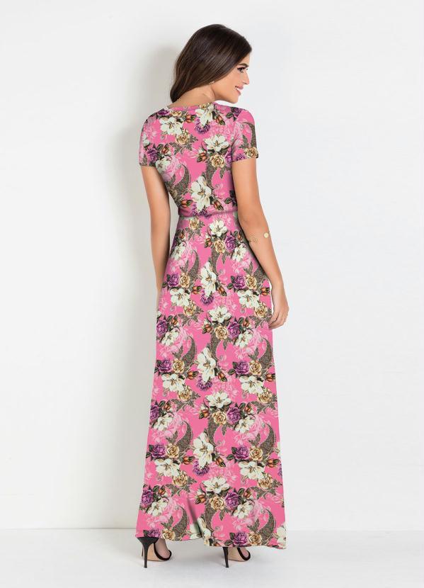 Rosalie - Vestido Longo  Floral Rosa 2