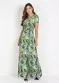 Rosalie - Vestido Longo  Floral Dark - variação: Floral Verde