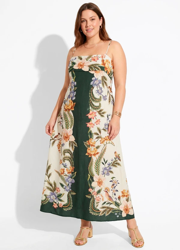Farm - Vestido Longo Natureza Verde