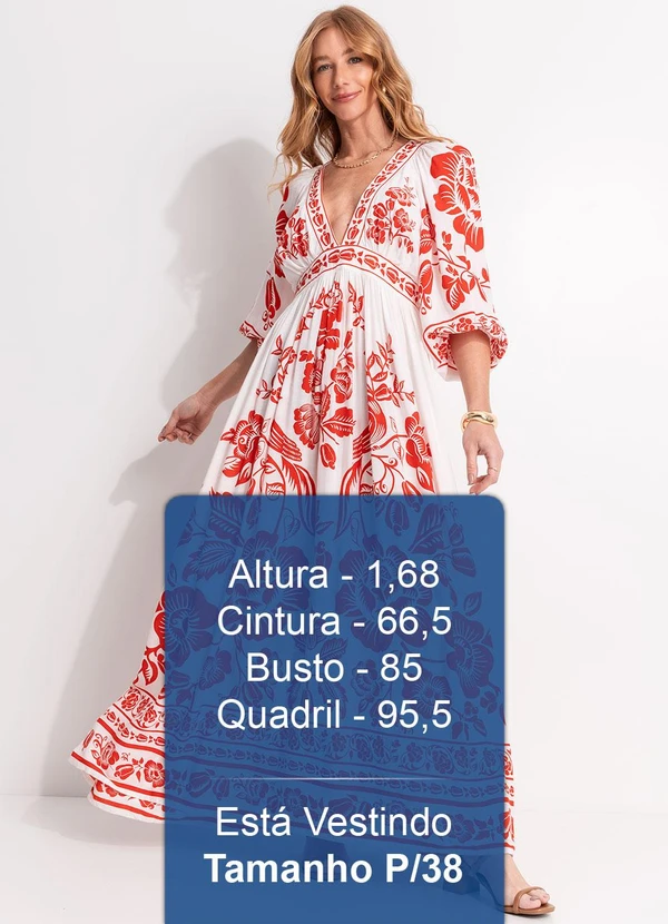 Farm - Vestido Longo Noite de Pássaro Off White 6