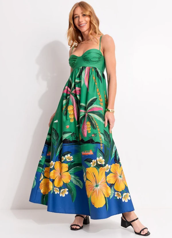 Vestido Longo Oasis Verde Farm