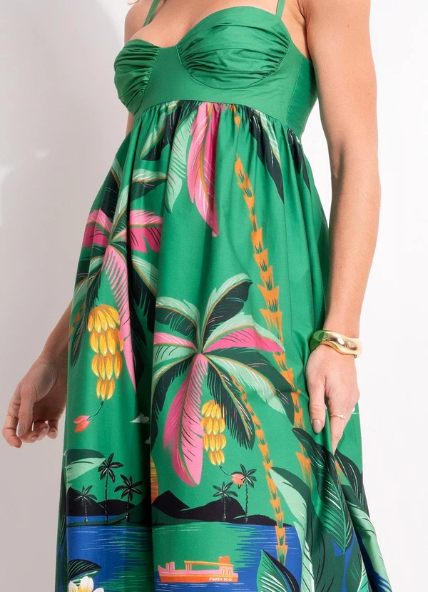 Farm - Vestido Longo Oasis Verde 7
