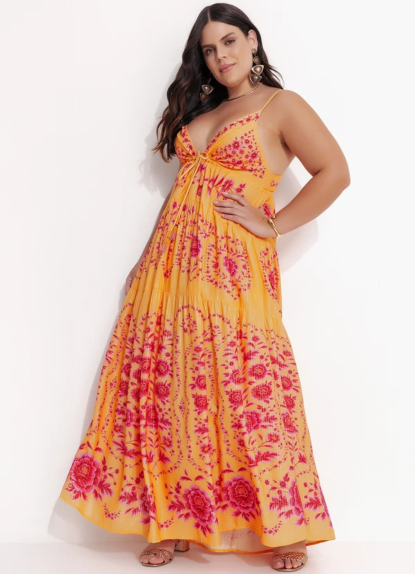 Farm - Vestido Longo Olivia Amarelo 8