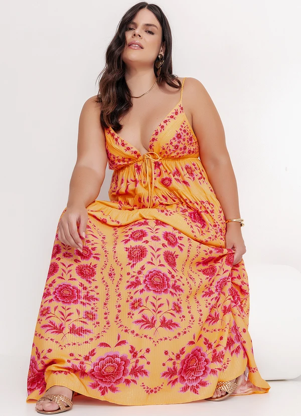 Farm - Vestido Longo Olivia Amarelo 10