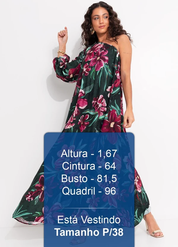 Farm - Vestido Longo Ombro Só Lineia Verde 5