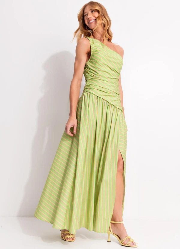 Farm - Vestido Longo Ombro Só Pina Verde Verde 3