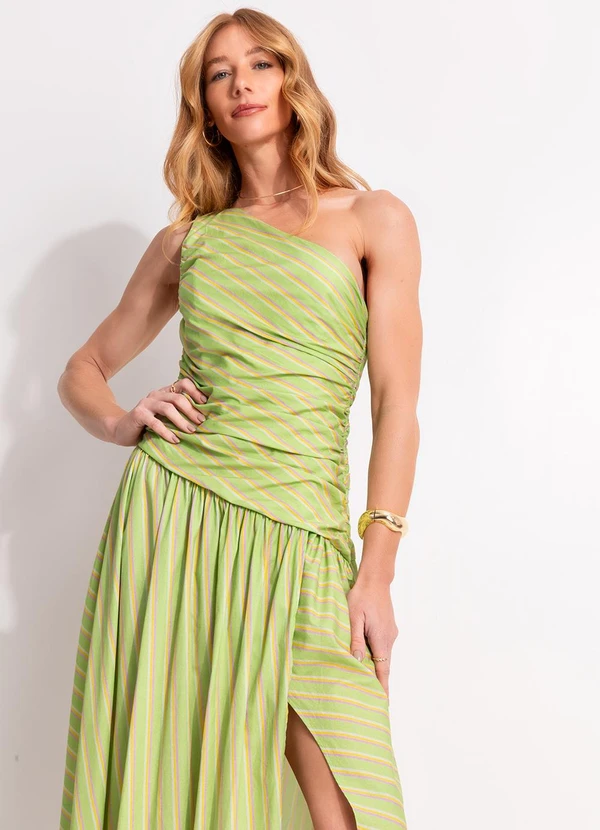 Farm - Vestido Longo Ombro Só Pina Verde Verde 5