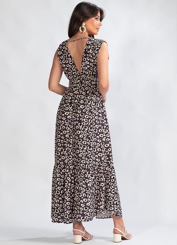 Animale Jeans - Vestido Longo Onca Viscose Roxo 2