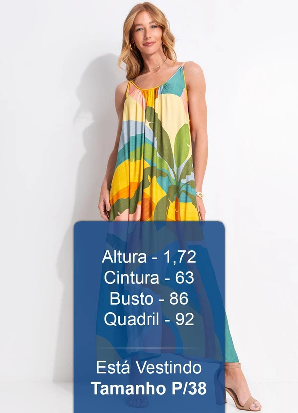 Farm - Vestido Longo Paisagem Carioca Amarelo 5