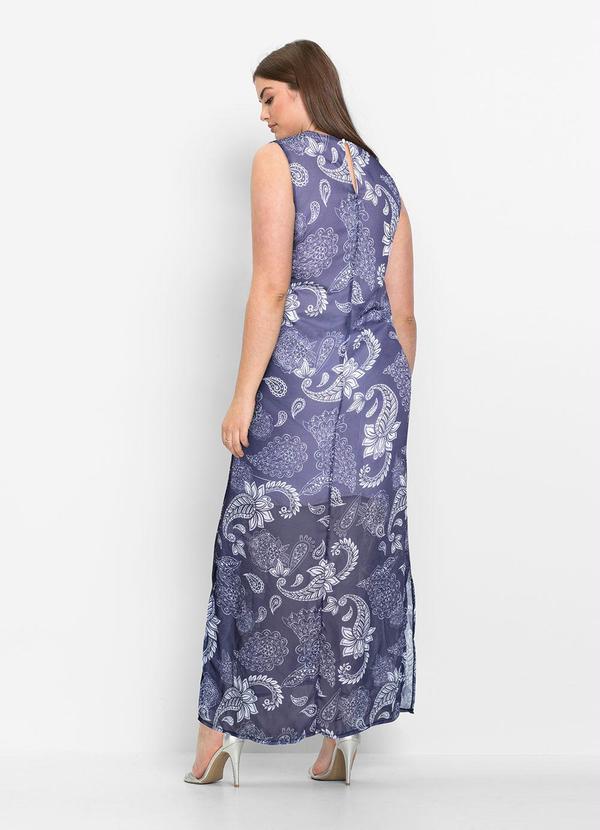 Outlet - Vestido Longo Paisley Azul 6