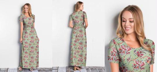 Vestido Longo Paisley Verde