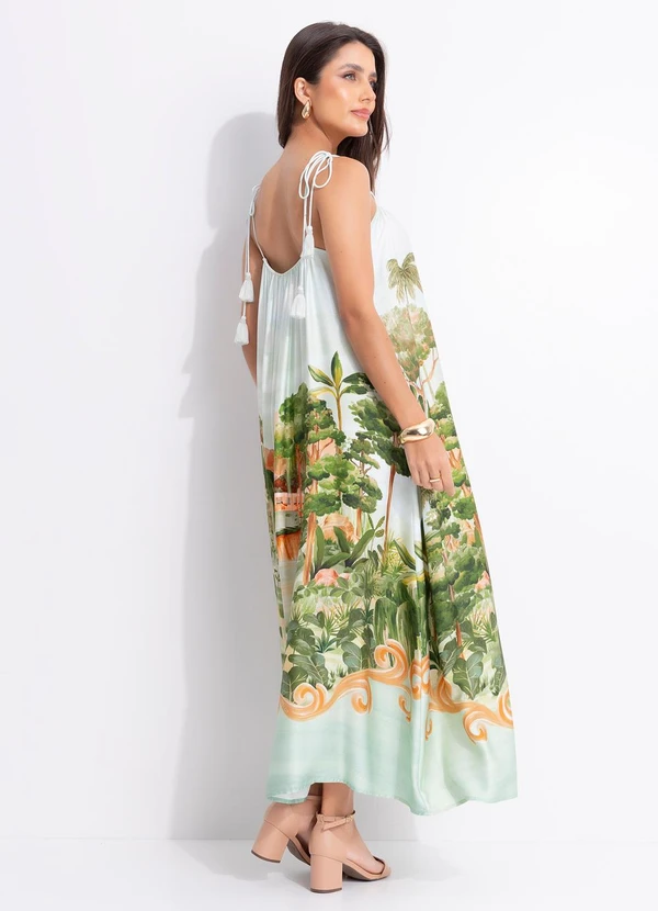 Farm - Vestido Longo Passeio Nó Parque Verde 2