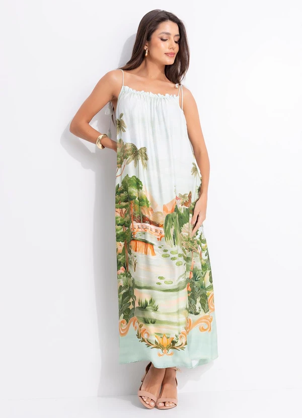 Farm - Vestido Longo Passeio Nó Parque Verde 3