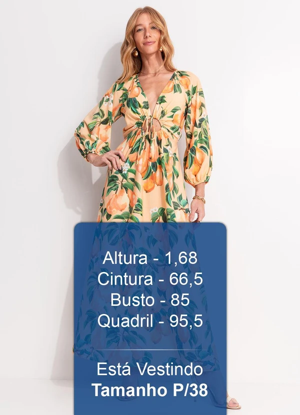 Farm - Vestido Longo Pera Chic Laranja 6