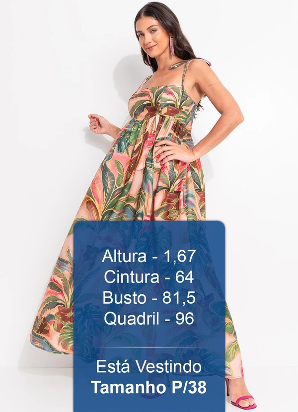 Farm - Vestido Longo Piscina Tropical Rosa 5