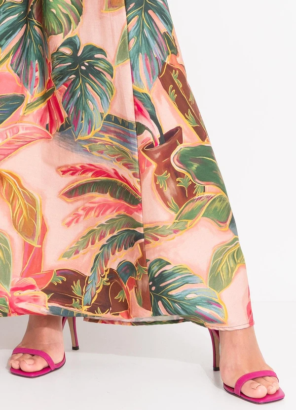 Farm - Vestido Longo Piscina Tropical Rosa 7
