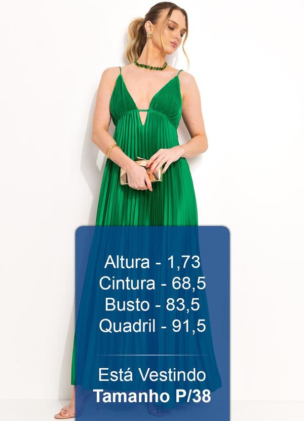 Farm - Vestido Longo Plissado Verde 5