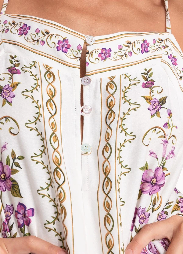 Farm - Vestido Longo Poesia de Flor Off White 4