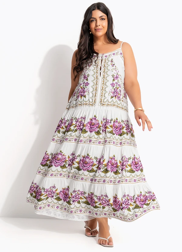 Farm - Vestido Longo Poesia de Flor Off White 7