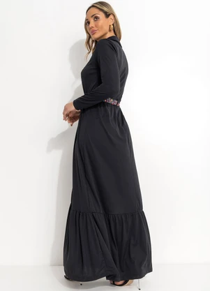 Rosalie - Vestido Longo Preto - ROSALIE