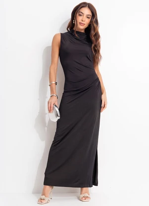 Colcci - Vestido Longo Preto - COLCCI