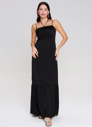 Outlet - Vestido Longo Preto - OUTLET