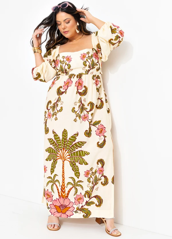 Farm - Vestido Longo Ravenala Off White 12