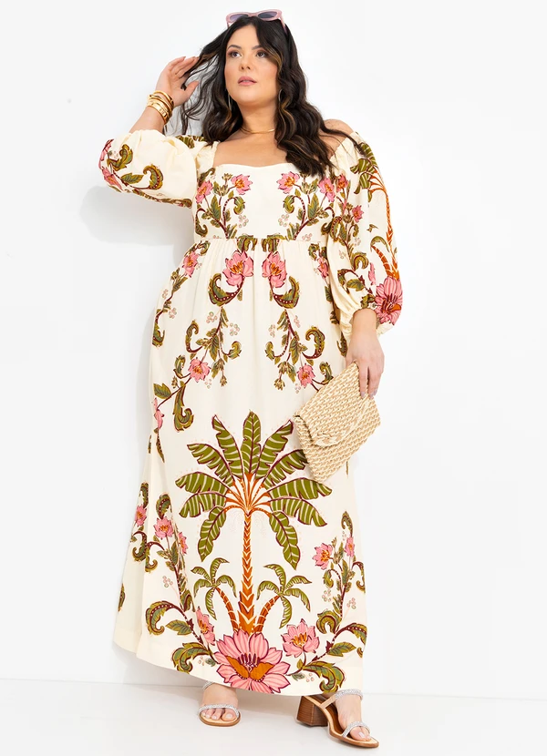 Farm - Vestido Longo Ravenala Off White 13