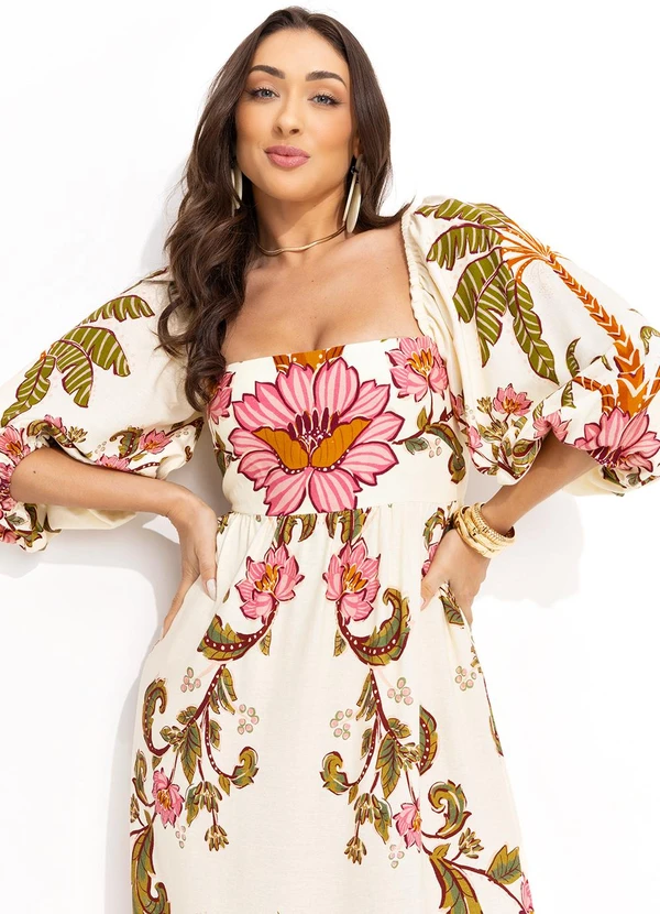 Farm - Vestido Longo Ravenala Off White 3