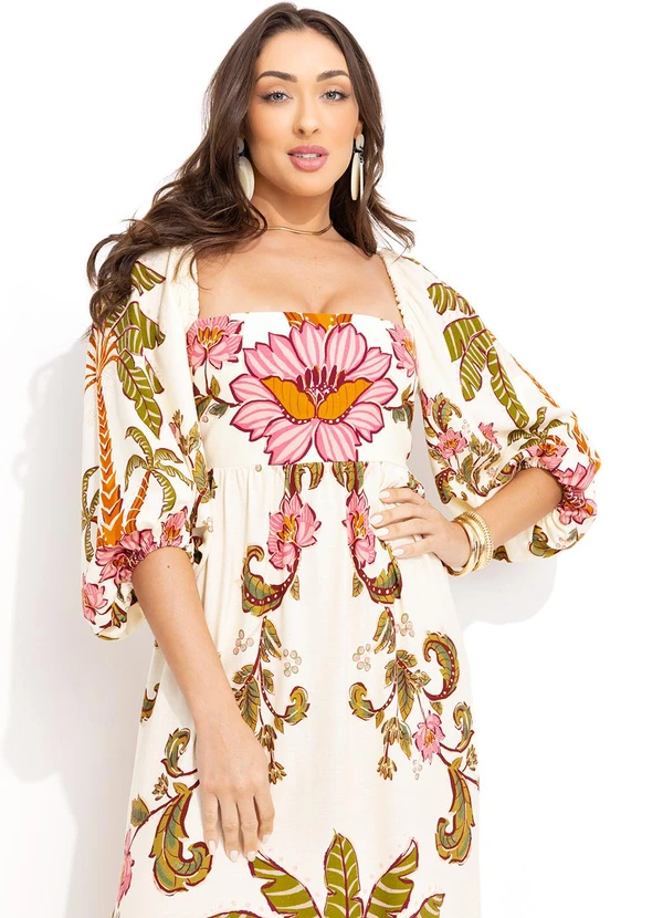 Farm - Vestido Longo Ravenala Off White 7