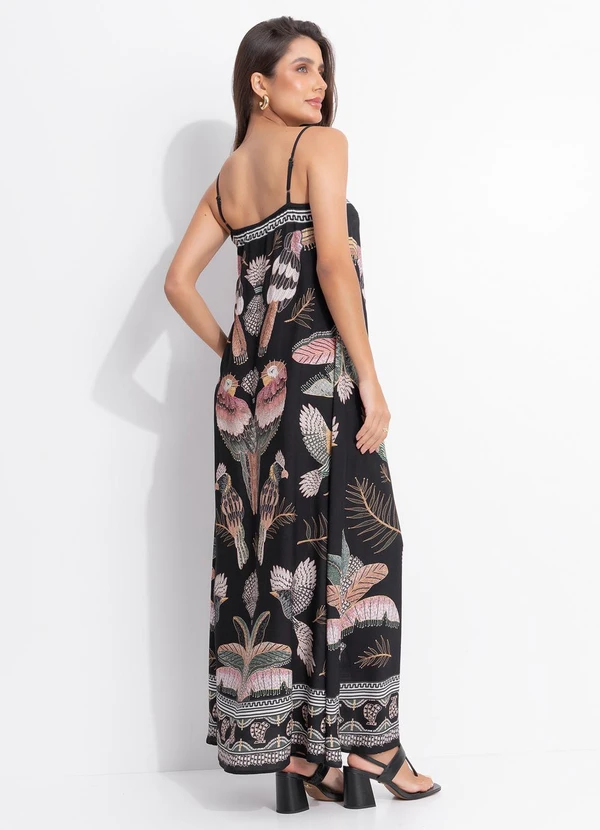 Farm - Vestido Longo Recanto dos Pássaros Preto 2