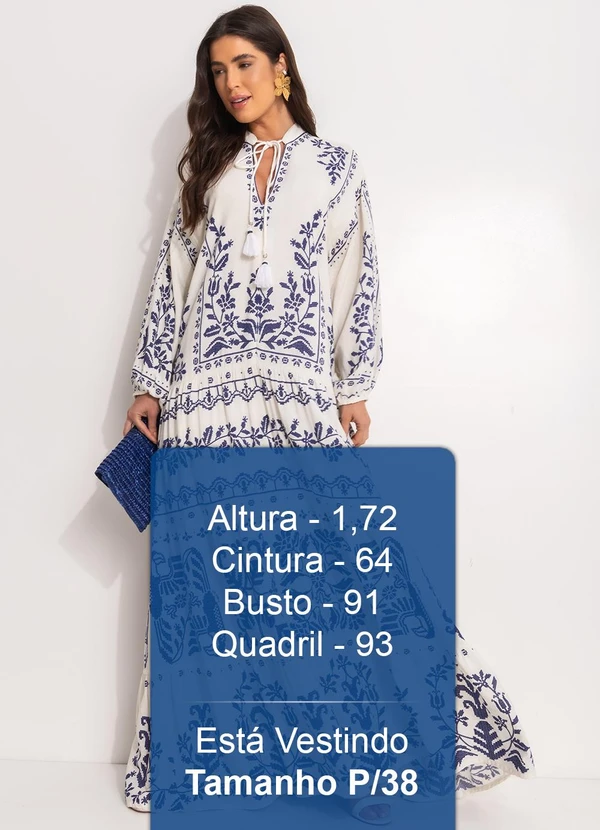 Farm - Vestido Longo Relicário Tropical Azul 6